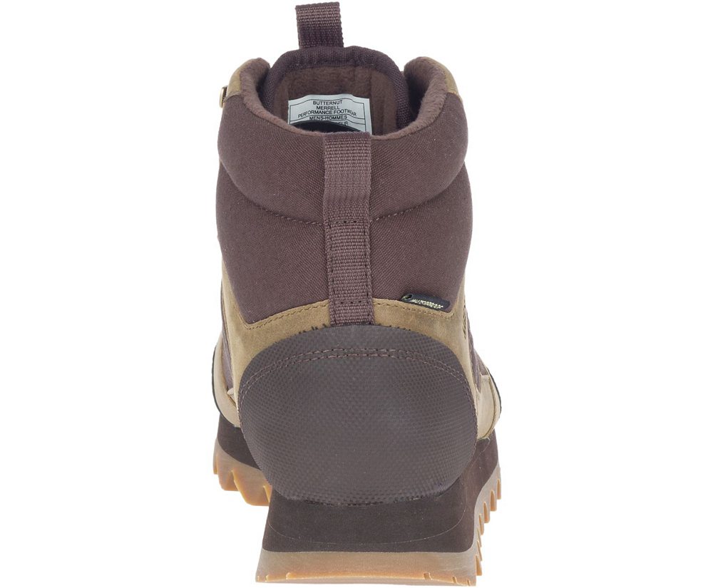 Merrell Boots Brown - Alpine Mid Polar Waterproof - Mens 97SURVWXE
